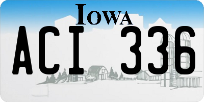 IA license plate ACI336