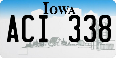 IA license plate ACI338