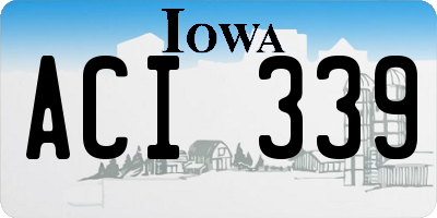 IA license plate ACI339