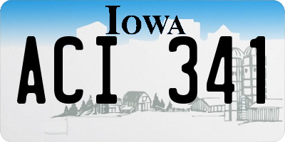 IA license plate ACI341