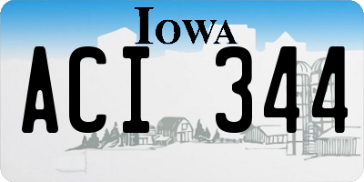 IA license plate ACI344