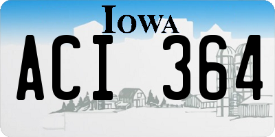 IA license plate ACI364