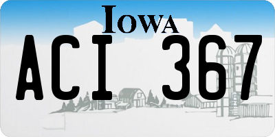 IA license plate ACI367