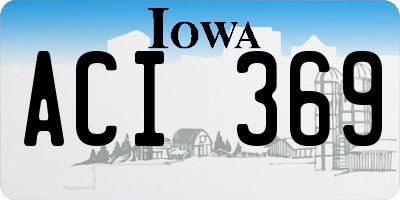 IA license plate ACI369