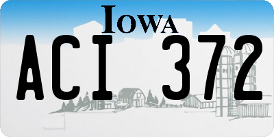 IA license plate ACI372