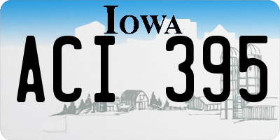 IA license plate ACI395