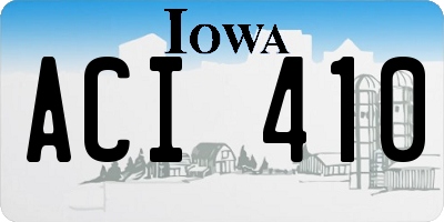 IA license plate ACI410