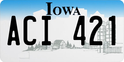 IA license plate ACI421