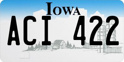 IA license plate ACI422