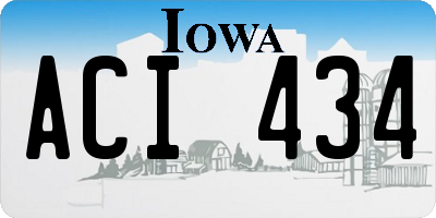 IA license plate ACI434