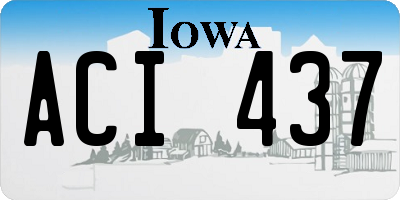 IA license plate ACI437