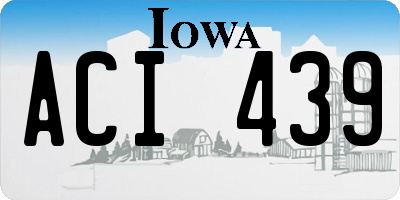 IA license plate ACI439