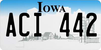 IA license plate ACI442