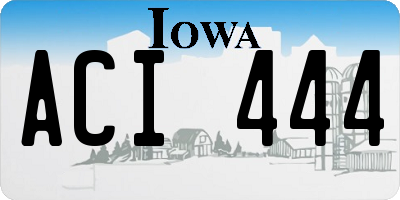 IA license plate ACI444