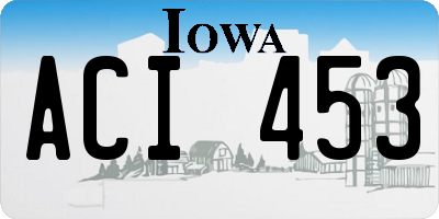 IA license plate ACI453