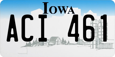 IA license plate ACI461
