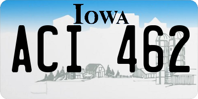 IA license plate ACI462