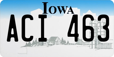 IA license plate ACI463