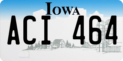 IA license plate ACI464