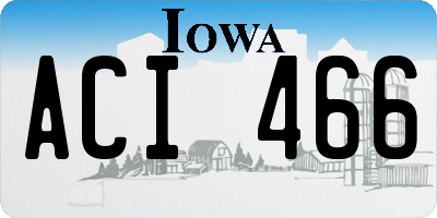 IA license plate ACI466