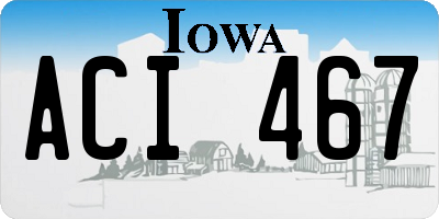 IA license plate ACI467