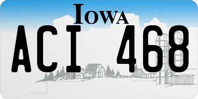 IA license plate ACI468