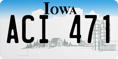 IA license plate ACI471