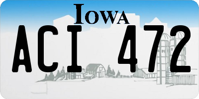 IA license plate ACI472
