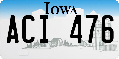IA license plate ACI476
