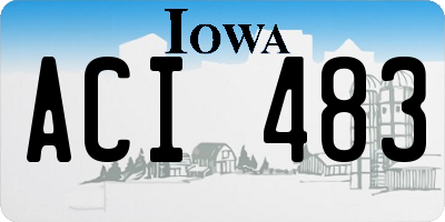 IA license plate ACI483