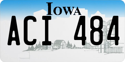 IA license plate ACI484