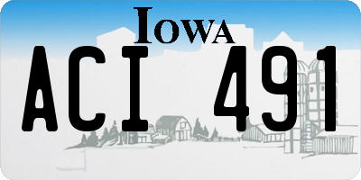 IA license plate ACI491