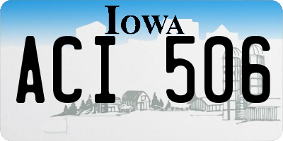 IA license plate ACI506