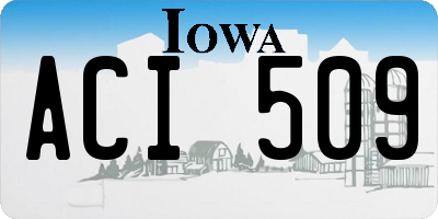 IA license plate ACI509