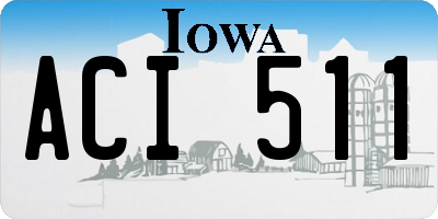 IA license plate ACI511