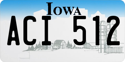 IA license plate ACI512