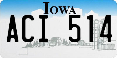 IA license plate ACI514