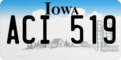 IA license plate ACI519