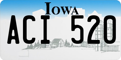 IA license plate ACI520