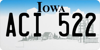 IA license plate ACI522