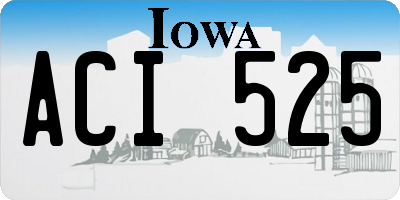 IA license plate ACI525