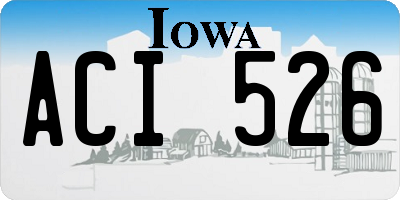 IA license plate ACI526