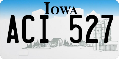 IA license plate ACI527
