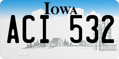 IA license plate ACI532