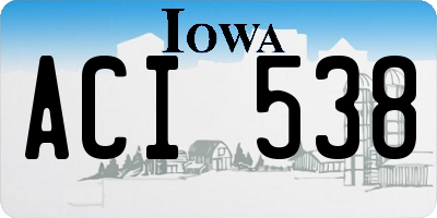 IA license plate ACI538