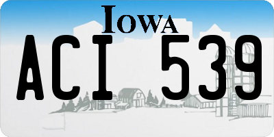 IA license plate ACI539