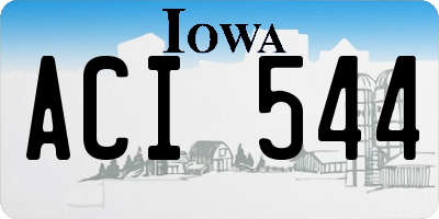 IA license plate ACI544