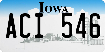 IA license plate ACI546