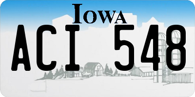 IA license plate ACI548