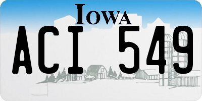 IA license plate ACI549